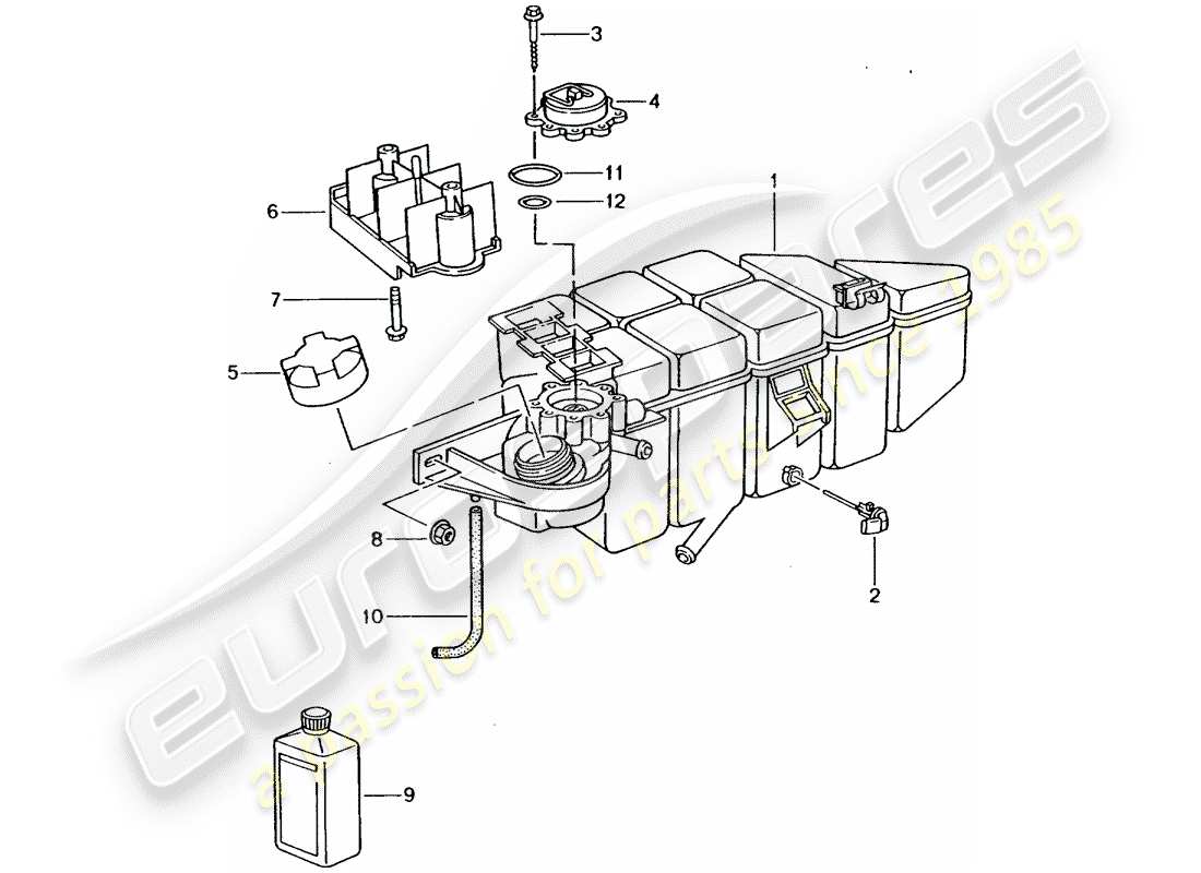 porsche 2001 (996 gt3) water cooling part diagram