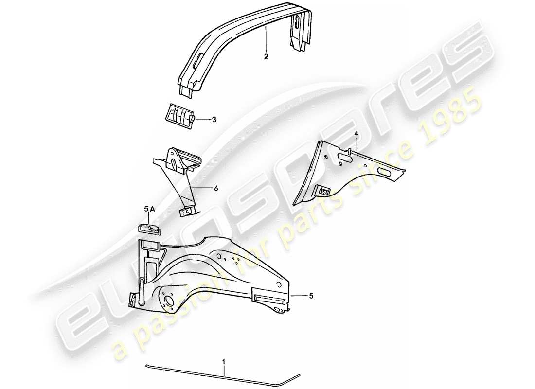 porsche 1983 (911) inner panel part diagram