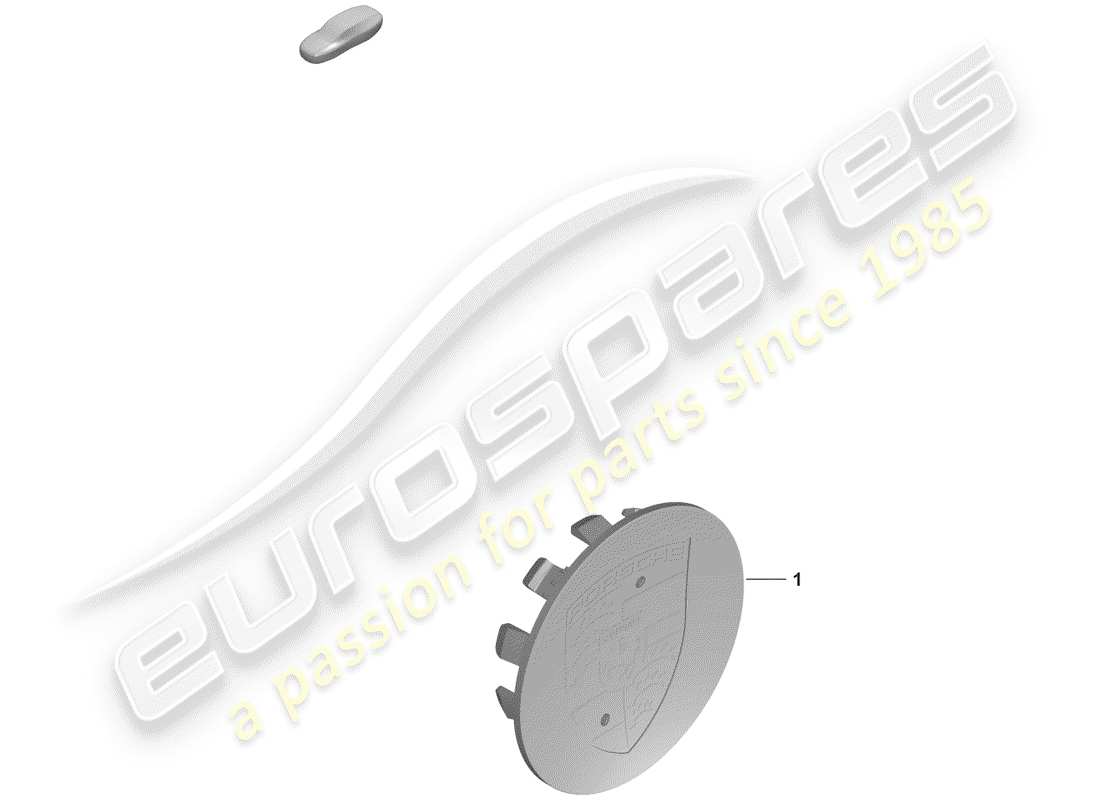 porsche 2019 (992-1) wheel cap parts diagram