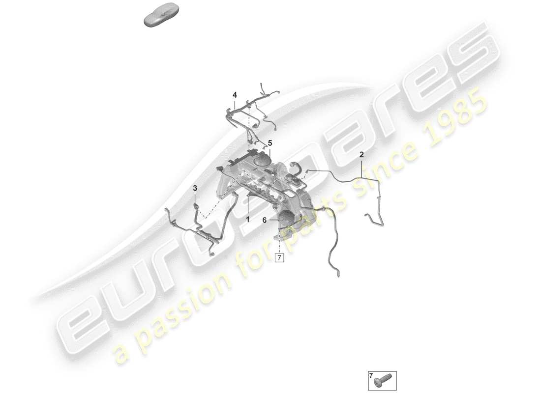 porsche 2019 (992-1) vacuum system parts diagram