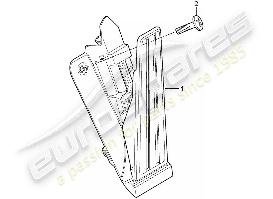 porsche 2006 (987 cayman) pedals part diagram