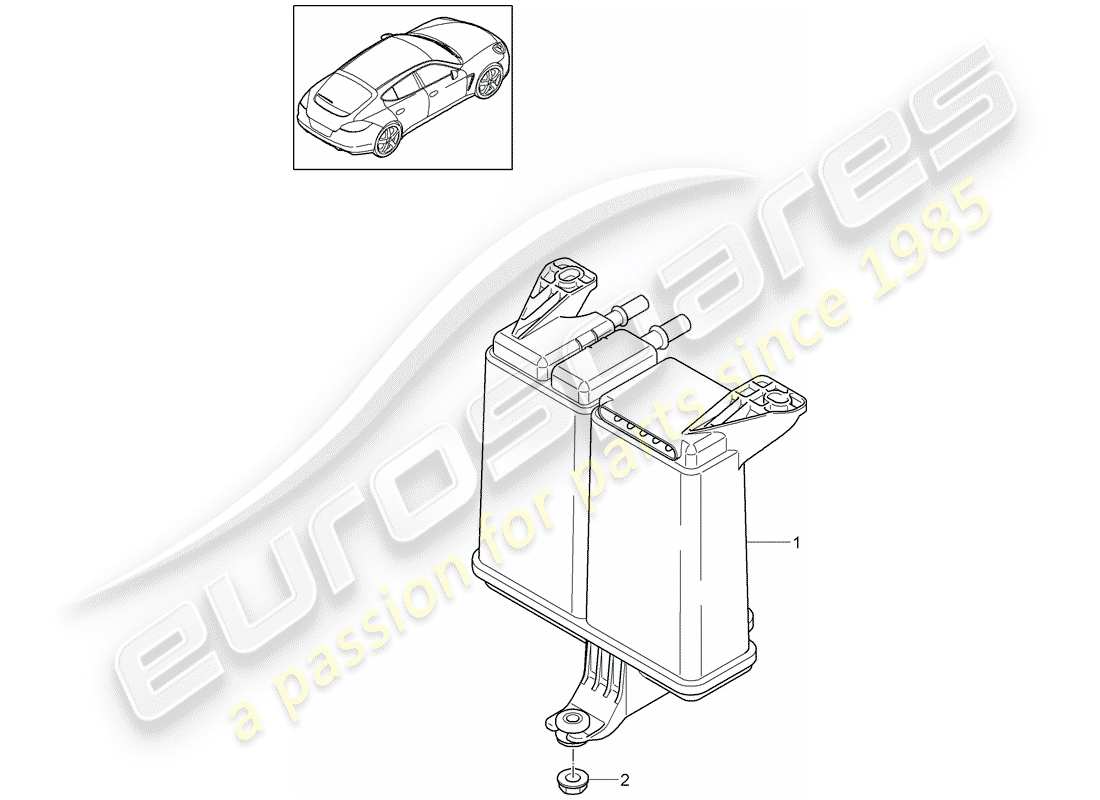 porsche 2011 (panamera 970) evaporative emission canister part diagram