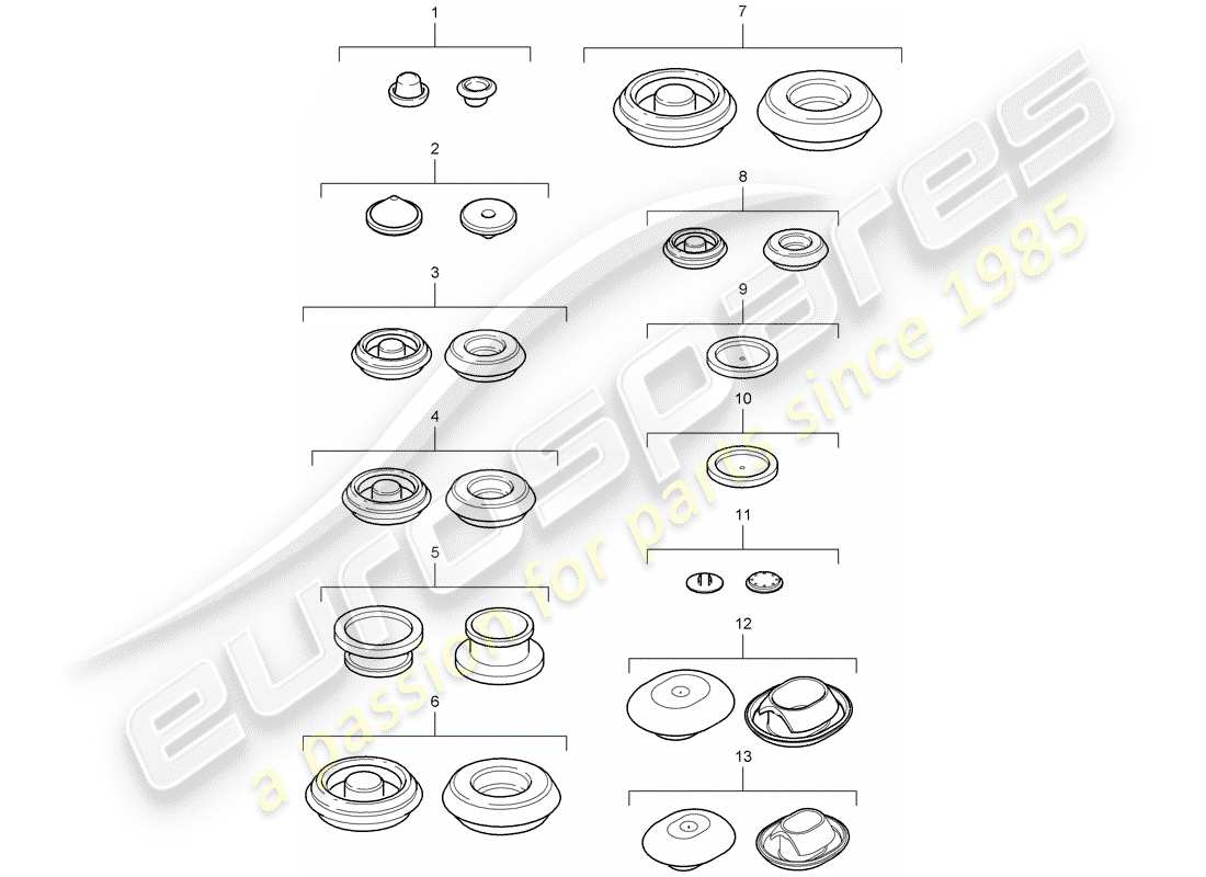porsche 2006 (987 cayman) plug part diagram