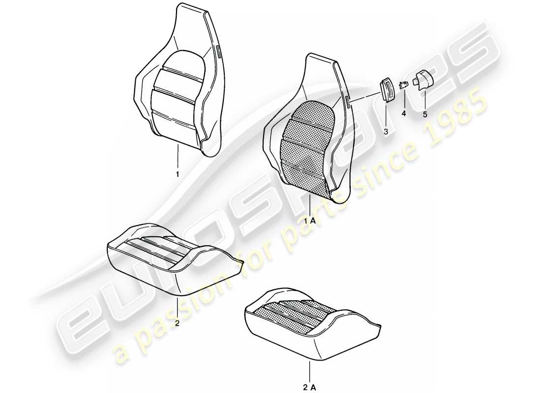 porsche 928 (1986) sports seat - electrically adjustable - cover - heater element - d - mj 1985>> part diagram