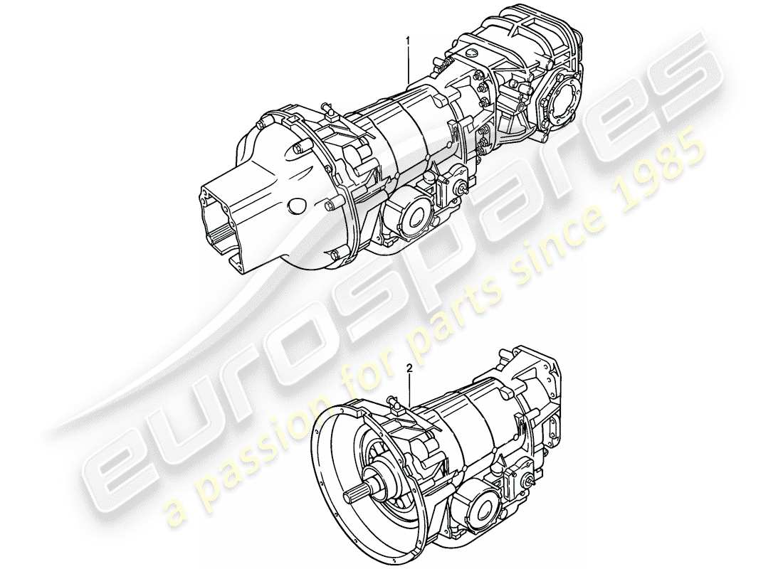porsche 1982 (928) replacement transmission - automatic transmission part diagram