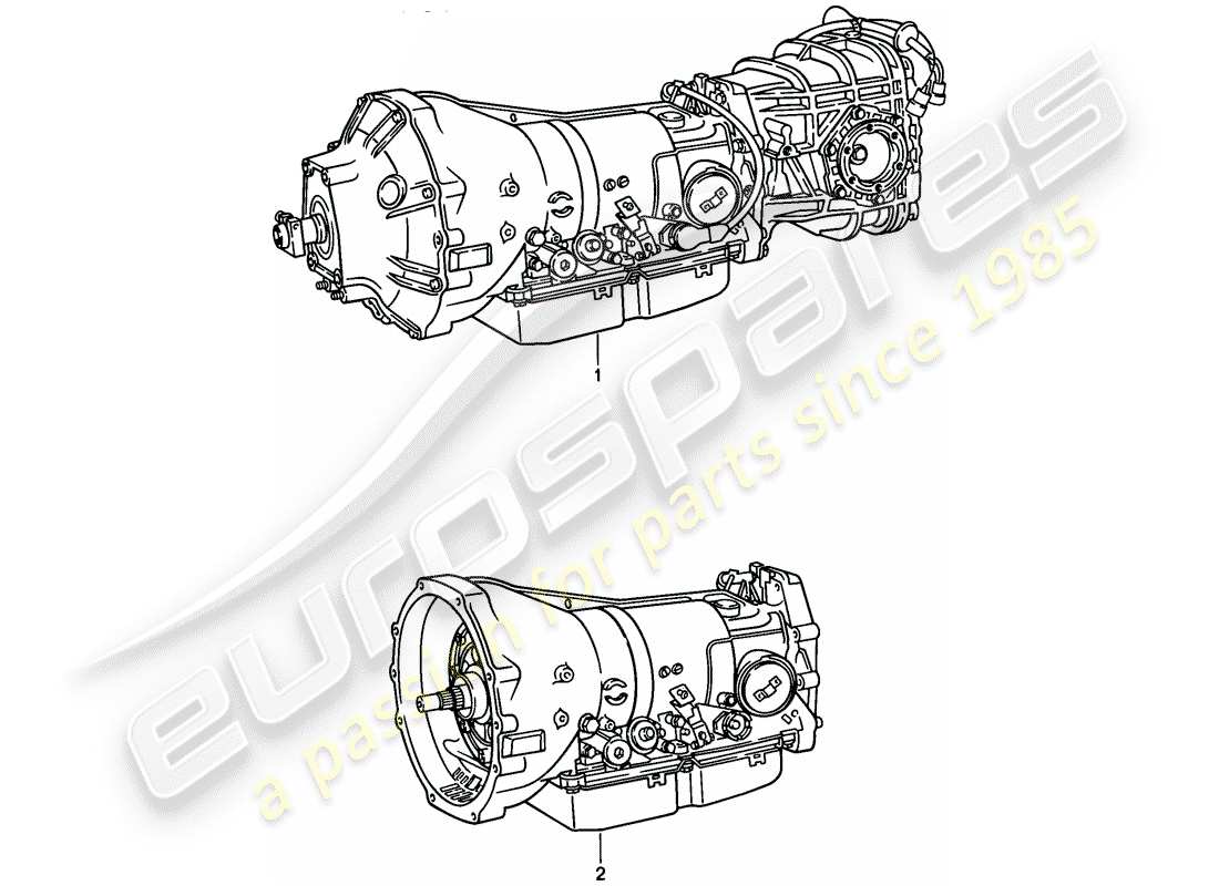 porsche 1984 (928) automatic transmission - replacement transmission part diagram