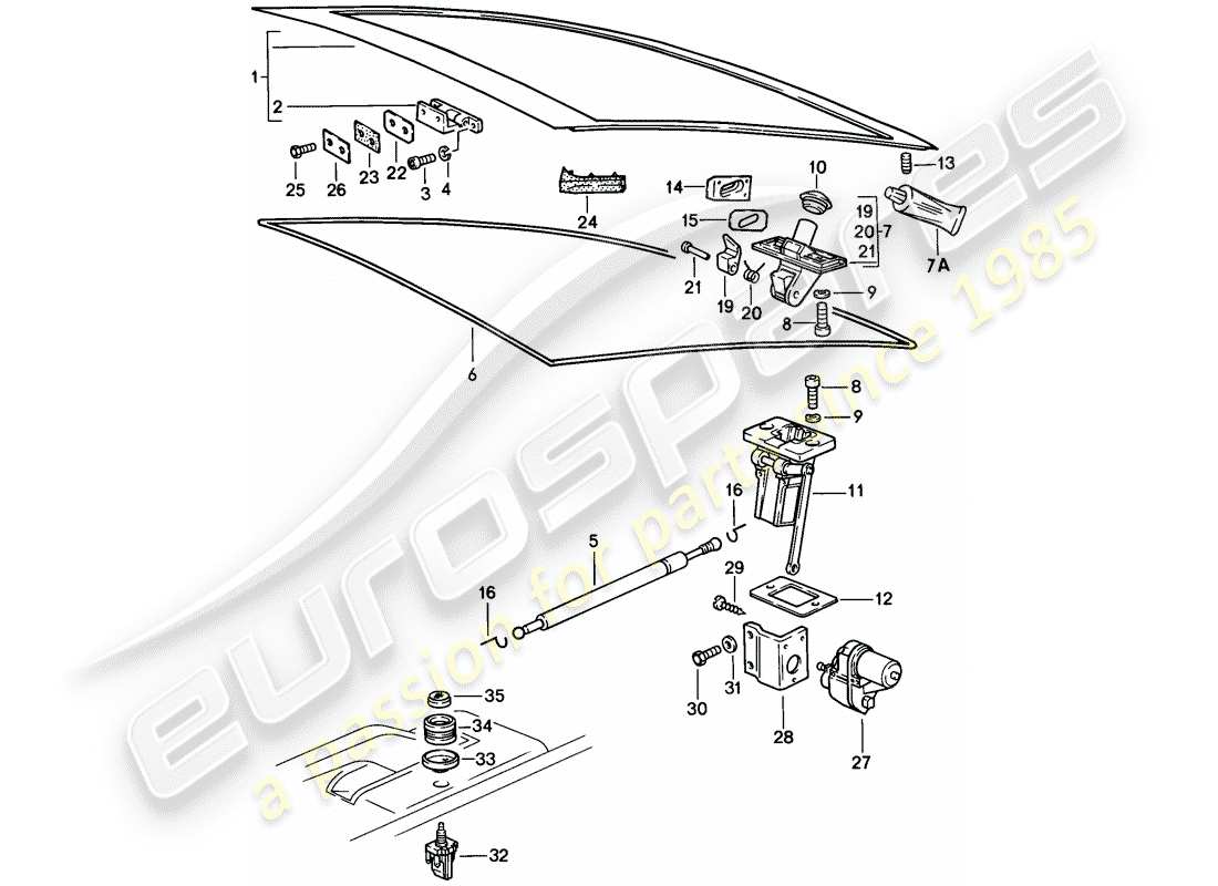 porsche 1984 (928) cover - fasteners part diagram