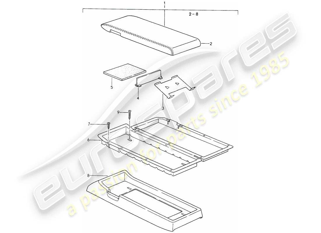 porsche 1992 (928) cassette holder part diagram