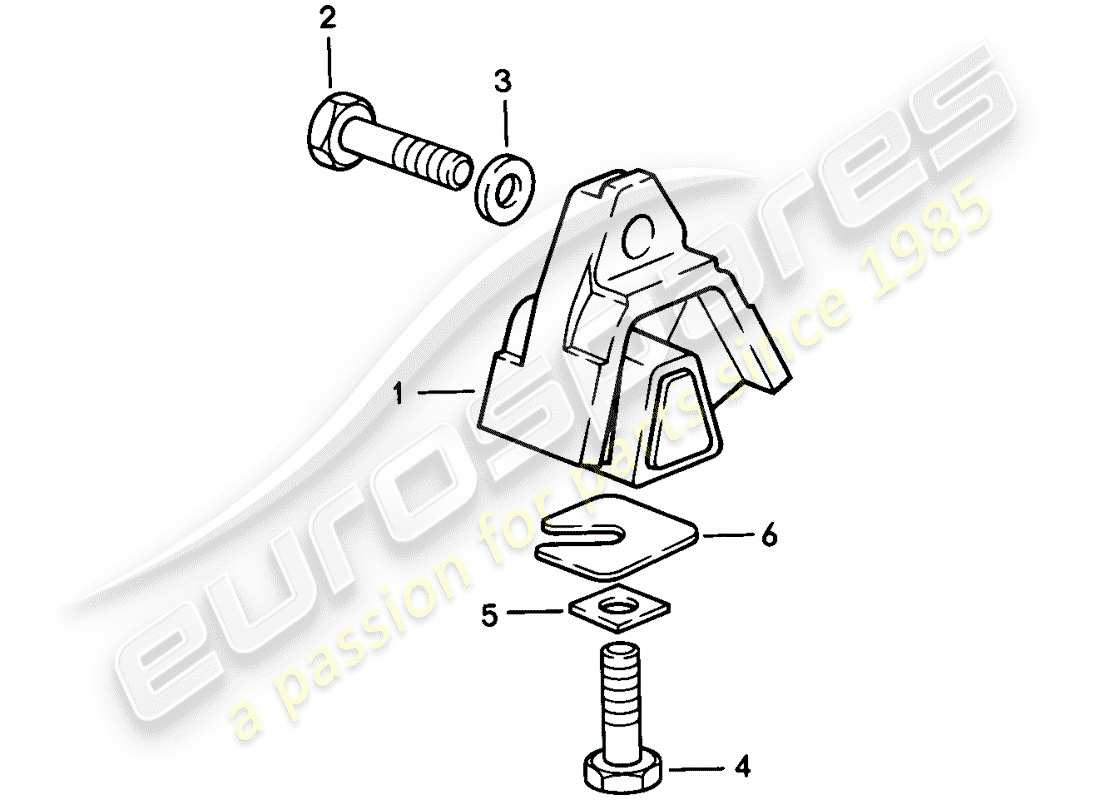 porsche 1983 (928) automatic transmission - transmission suspension part diagram