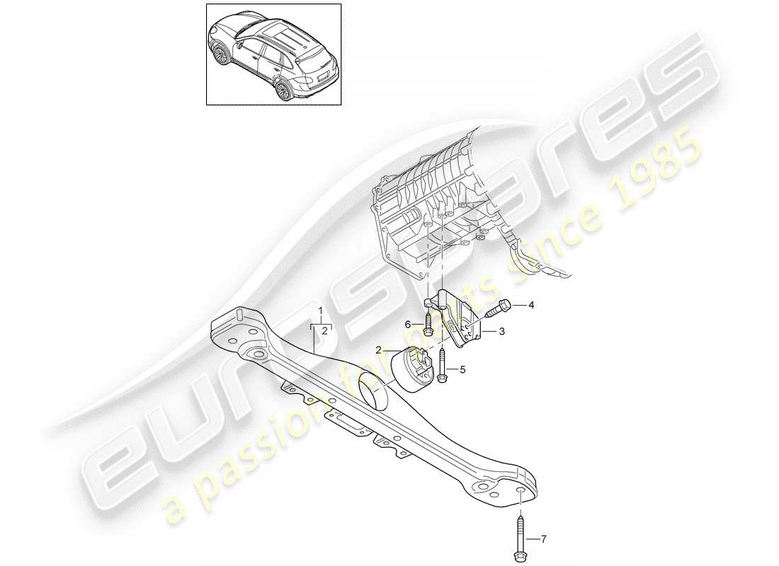 porsche 2018 (cayenne e2 92a) transfer box parts diagram