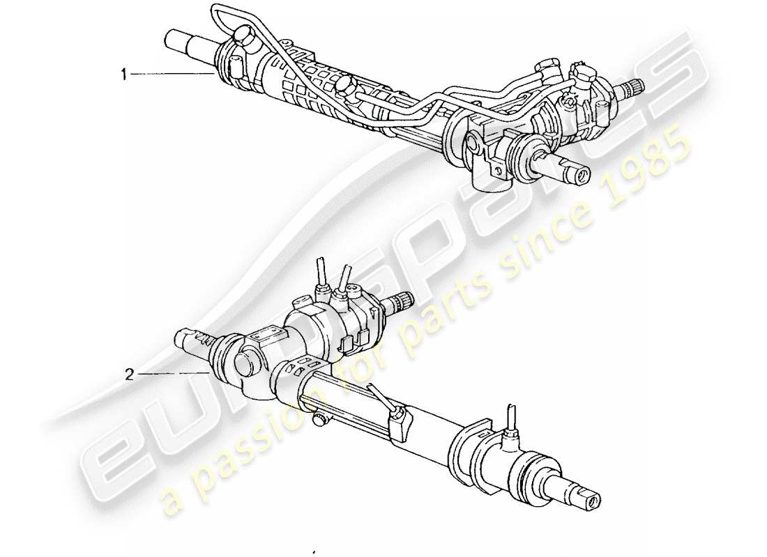 porsche replacement catalogue (2012) steering gear parts diagram