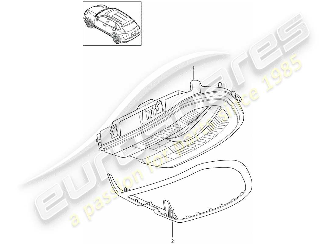 porsche 2016 (cayenne e2 92a) bracket part diagram