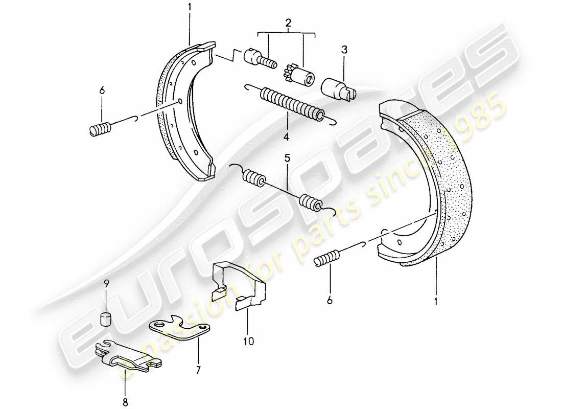 porsche 1997 (986 boxster) handbrake part diagram