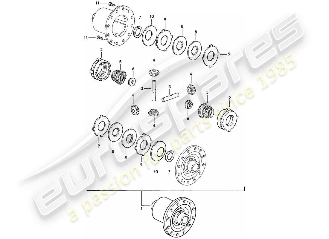 porsche 1984 (928) automatic transmission - limited slip differential - d - mj 1983>> - mj 1983 part diagram