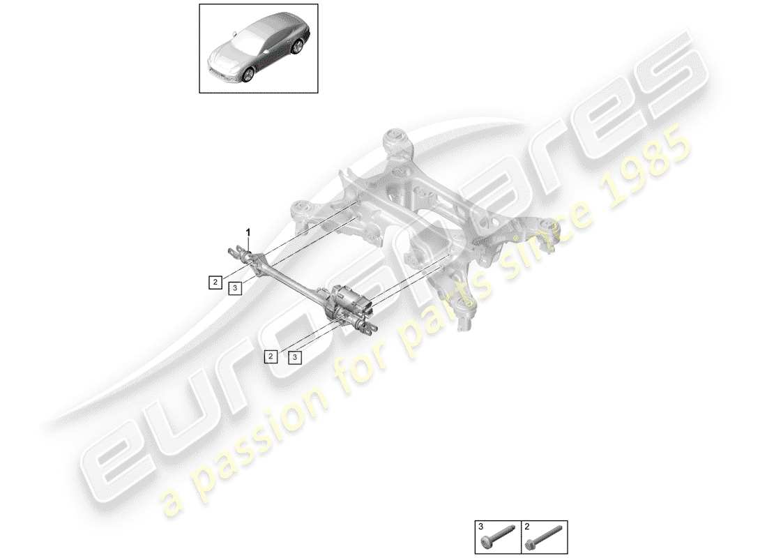 porsche panamera 971 (2018) steering part diagram