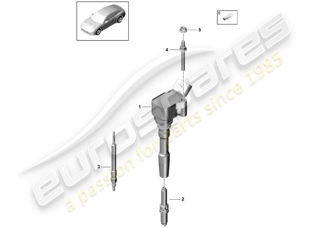 porsche panamera 971 (2018) ignition system part diagram