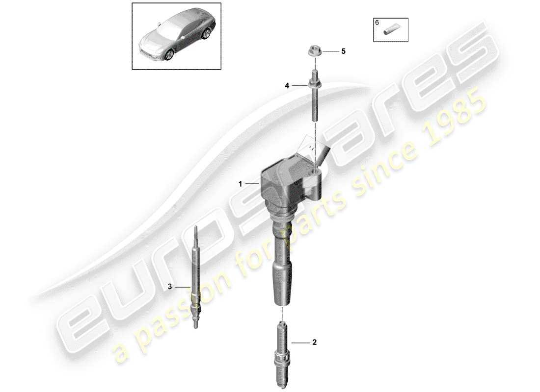 porsche 2019 (panamera 971-1) ignition system part diagram