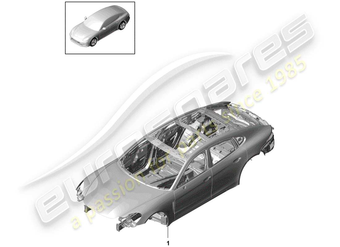 porsche panamera 971 (2018) car body parts diagram