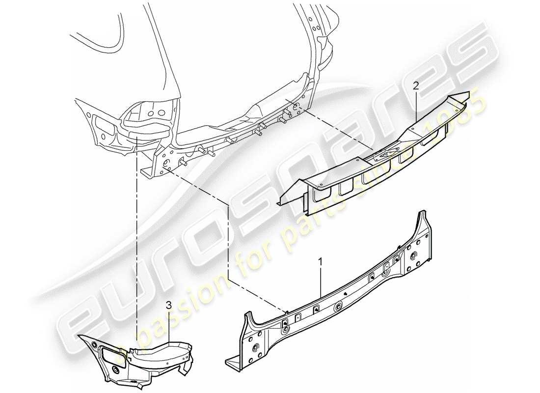 porsche 2003 (cayenne e1 9pa) rear end part diagram