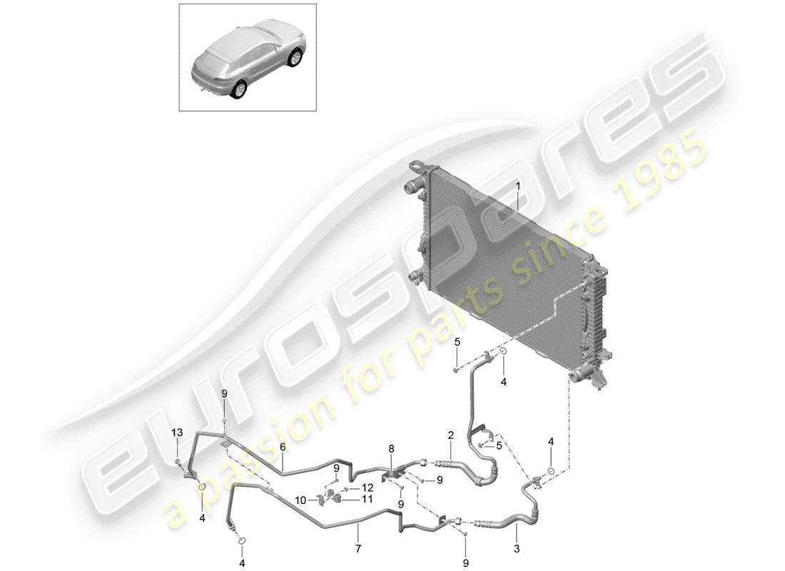 porsche 2014 (macan) - pdk - parts diagram