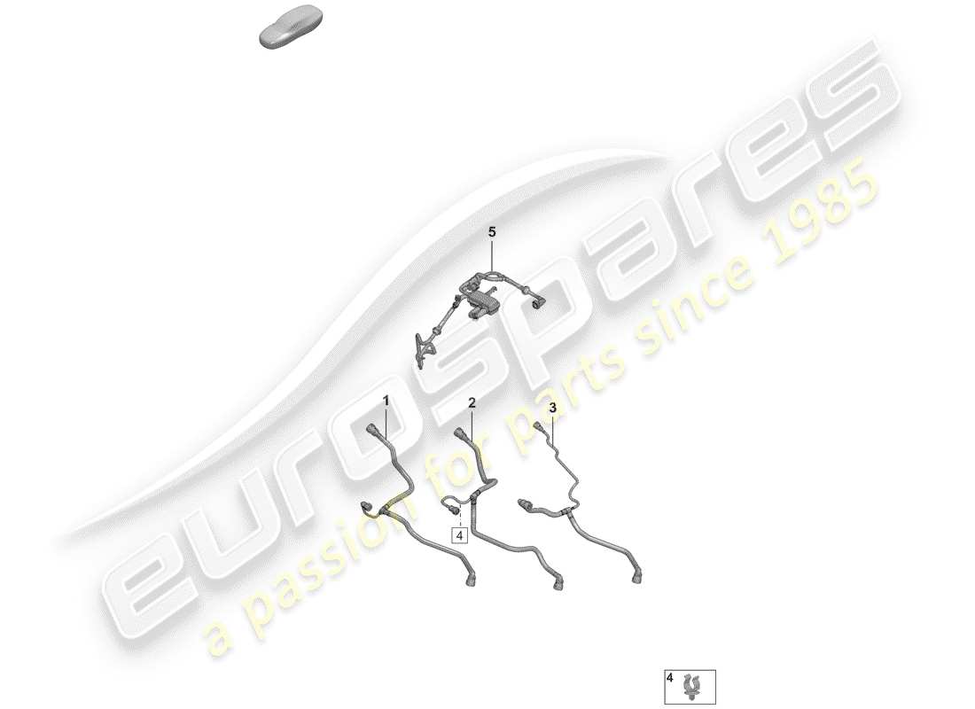 porsche 2019 (992-1) breather line part diagram