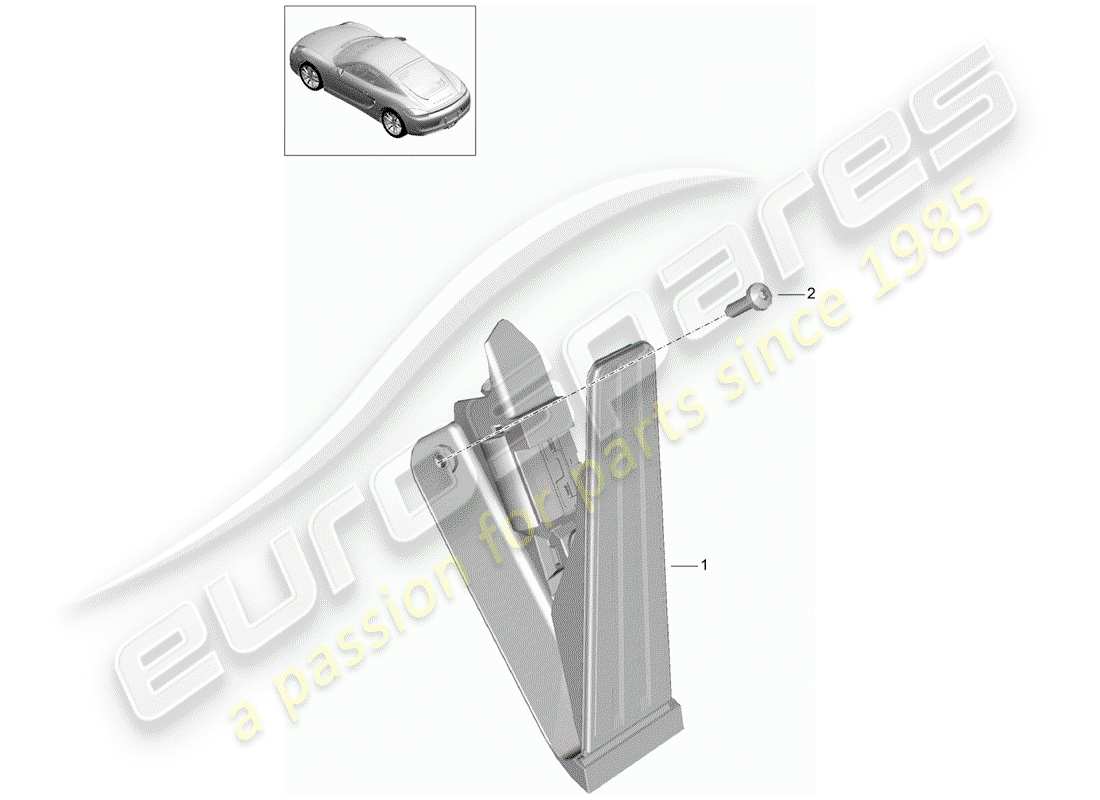 porsche 2016 (981 cayman) pedals part diagram