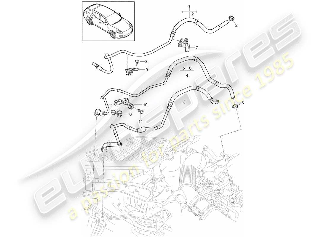 porsche 2016 (panamera 970) fuel system parts diagram
