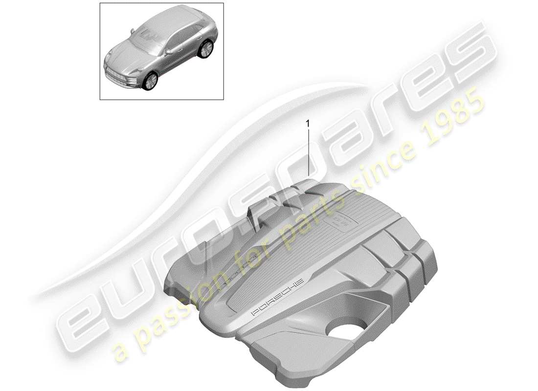 porsche 2020 (macan) engine cover parts diagram