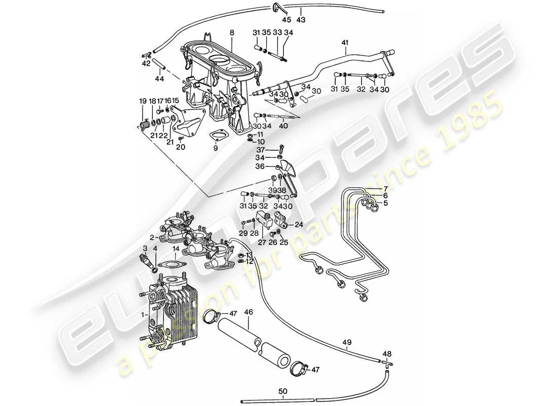 porsche 1974 (911) mechanical injection part diagram