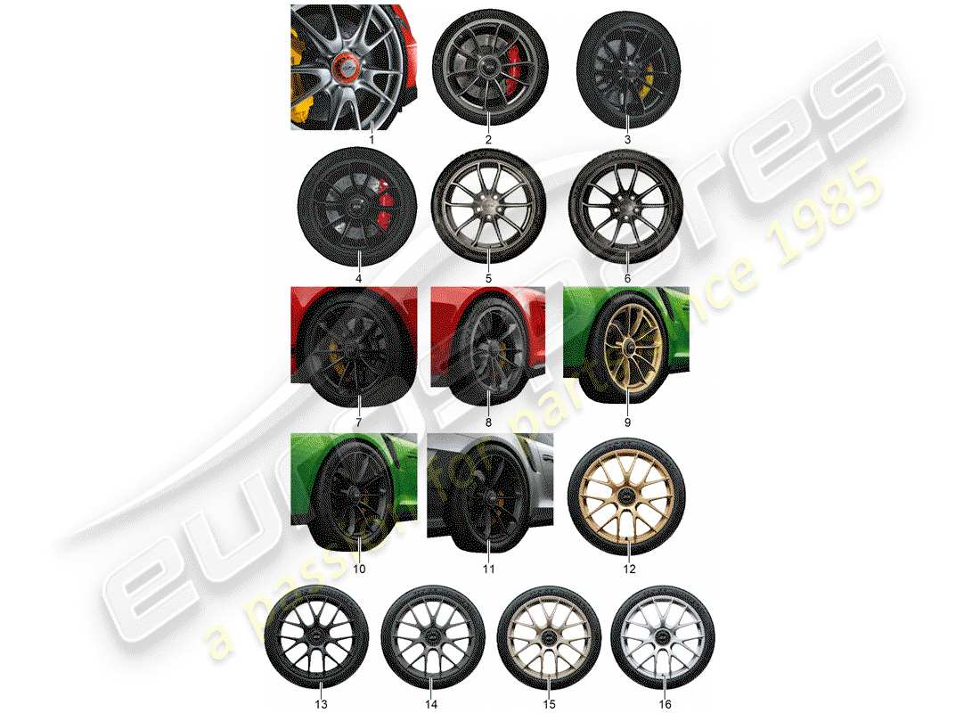 porsche 2013 (tequipment 98x/99x) gear set parts diagram