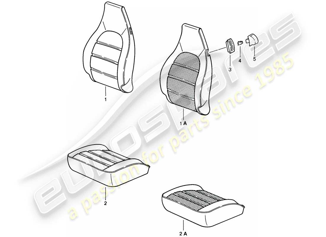 porsche 1986 (928) front seat - cover - heater element - d - mj 1985>> part diagram