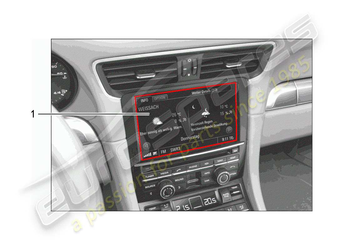 porsche 2019 (tequipment 98x/99x) software parts diagram