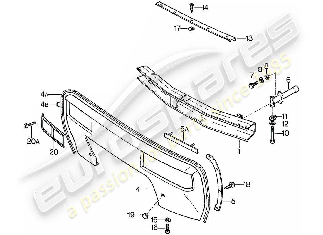 porsche 928 (1978) bumper part diagram