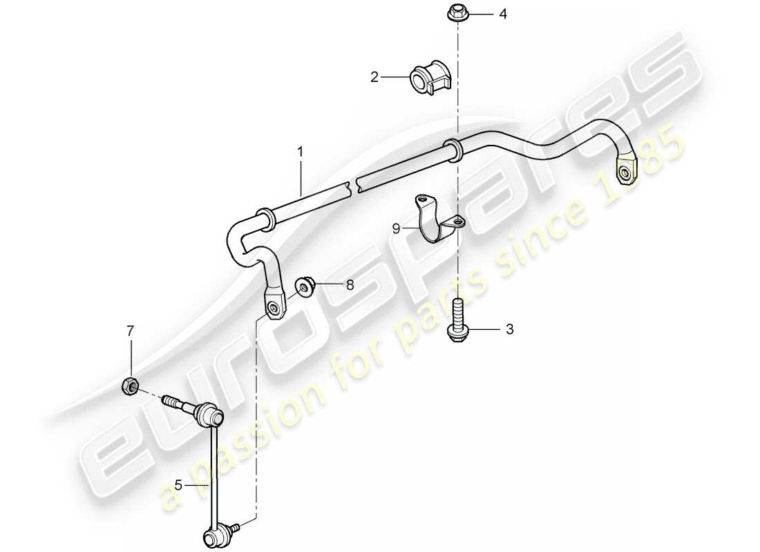 porsche 2009 997-2 turbo / gt2 stabilizer part diagram