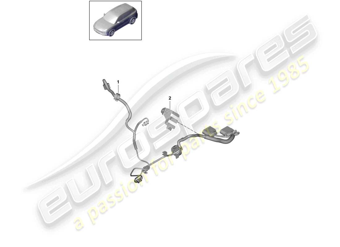 porsche 2020 (cayenne e3 9ya/9yb) wiring harness for gearbox part diagram