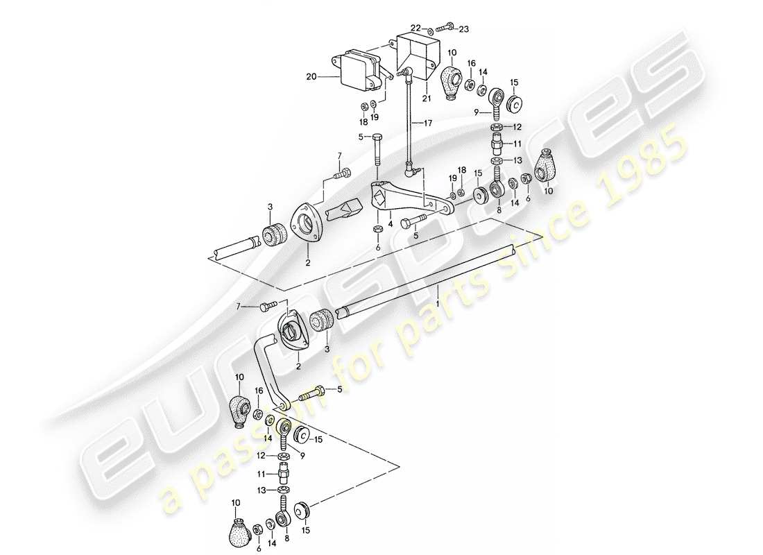 porsche 1988 (959) stabilizer parts diagram