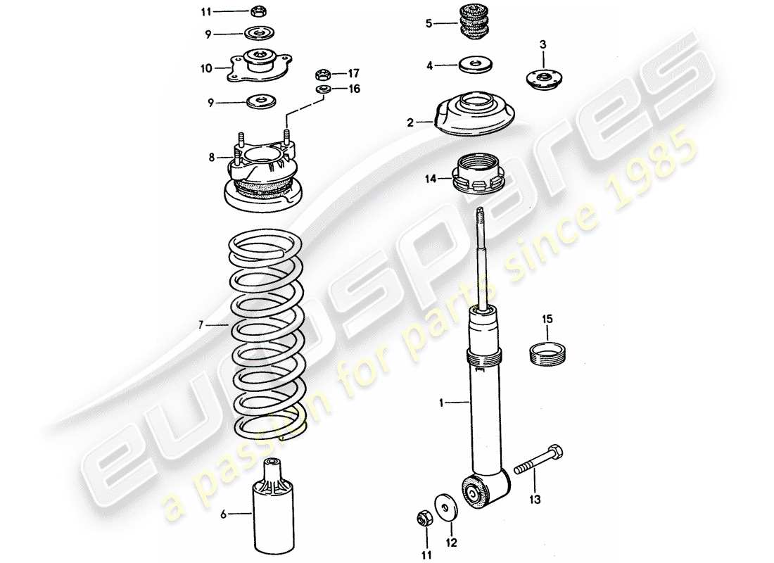 porsche 1992 (928) suspension part diagram