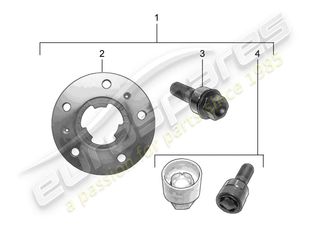 porsche 2006 (tequipment cayenne) spacer washer part diagram