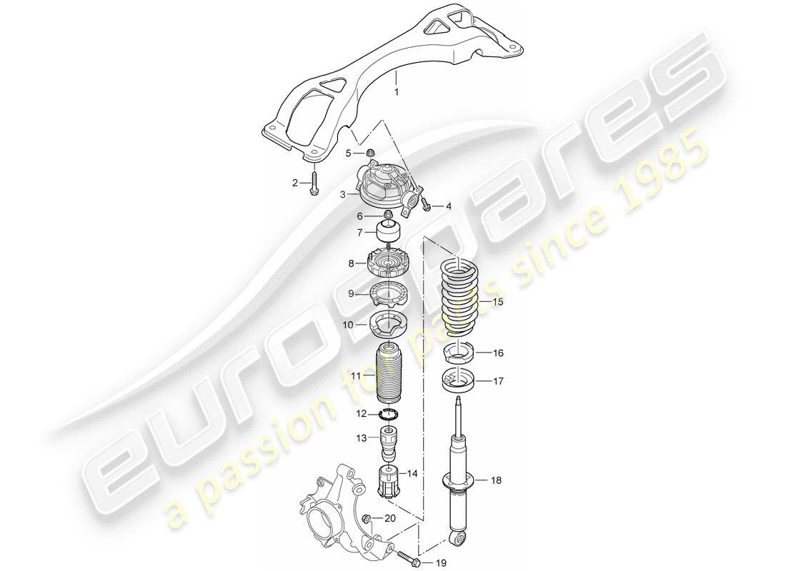 porsche cayenne (2007) suspension parts diagram