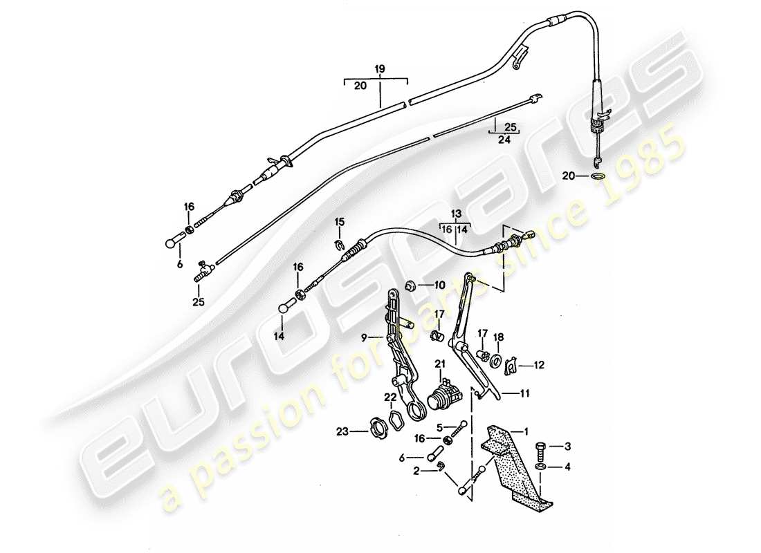 porsche 1992 (928) throttle control part diagram