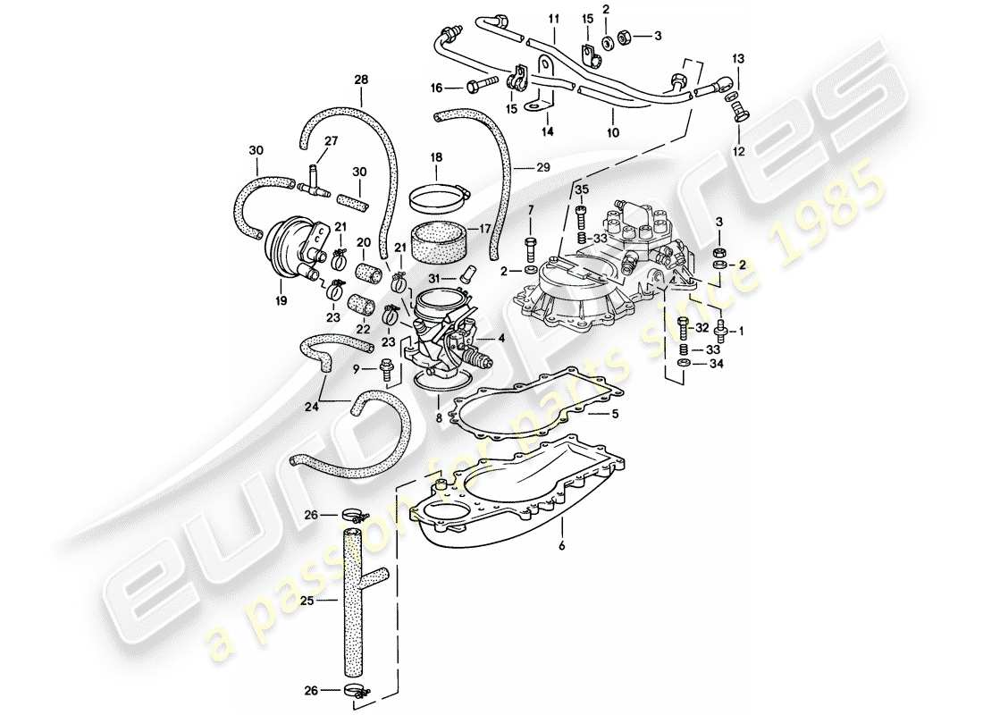 porsche 1986 (928) k-jetronic - 2 - d - mj 1983>> - mj 1983 part diagram