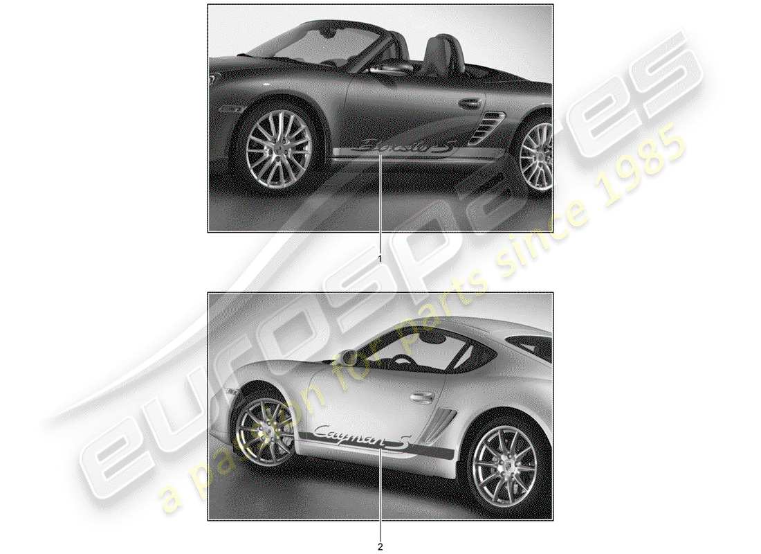 porsche 1990 (tequipment) trim foil parts diagram
