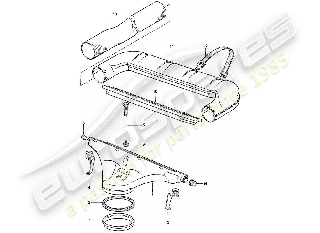 porsche 1978 (928) air cleaner part diagram
