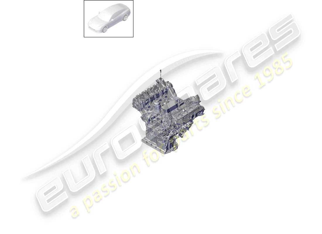 porsche 2019 (panamera 971-1) base engine comprising: valve cover cylinder head valve unit crank drive oil sump part diagram