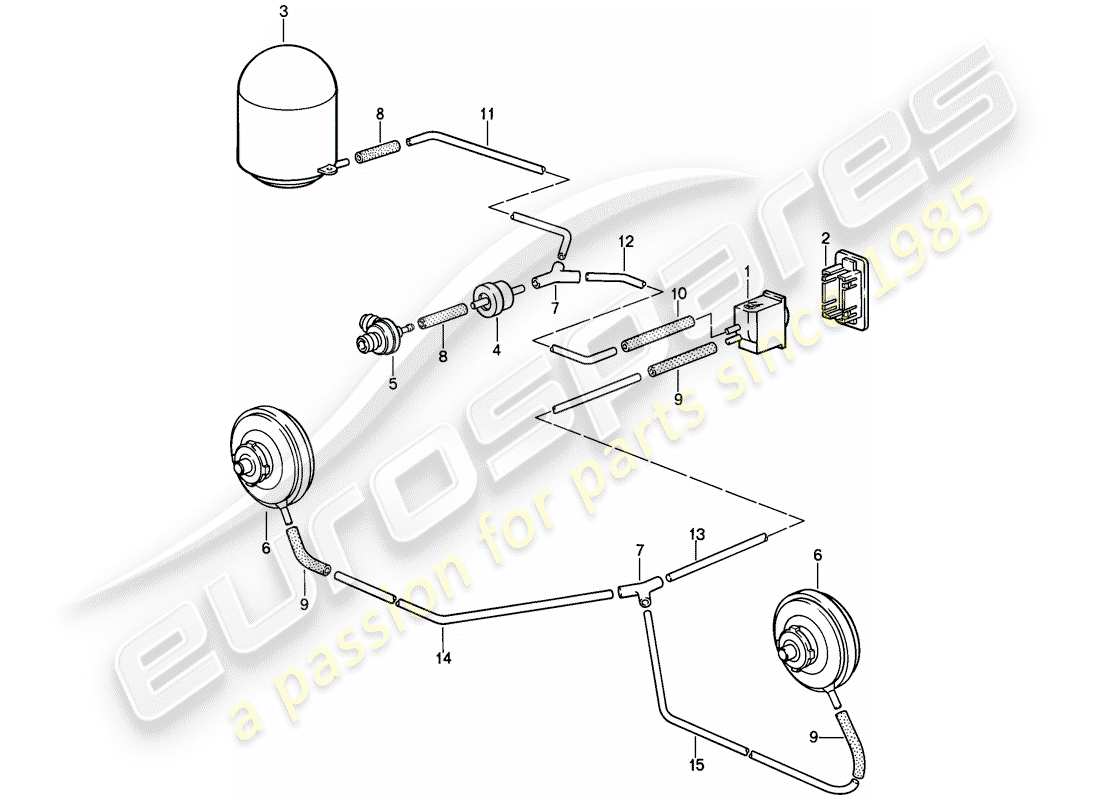 porsche 1989 (911) beam length adjustment part diagram