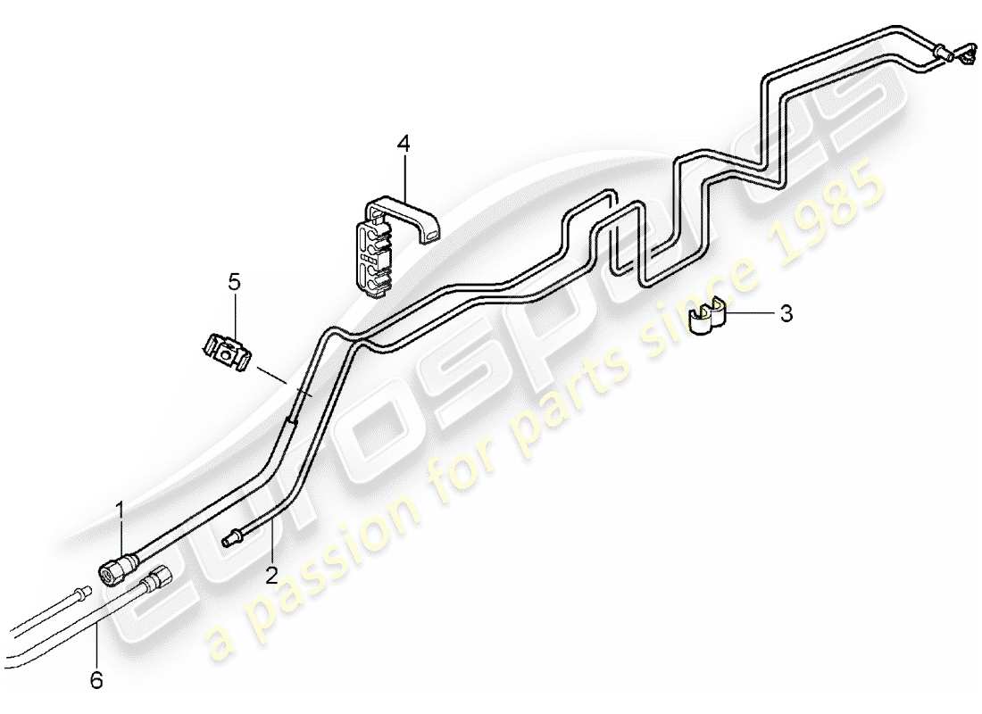 porsche 2008 (997-1) fuel system part diagram