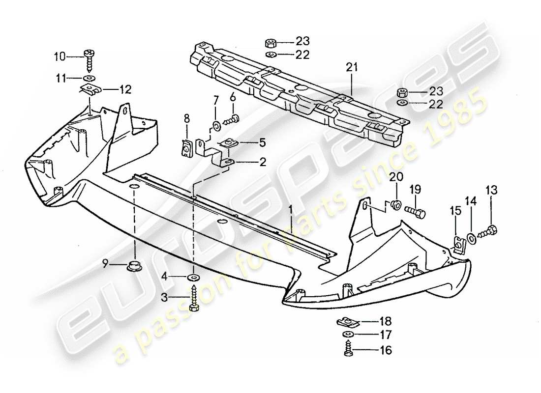 porsche 1989 (928) spoiler part diagram