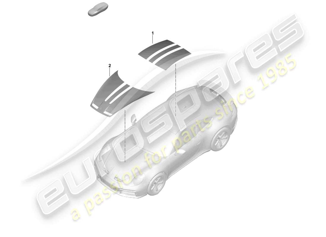 porsche 2020 (992-1) painting stencil 911 dakar rally design package parts diagram