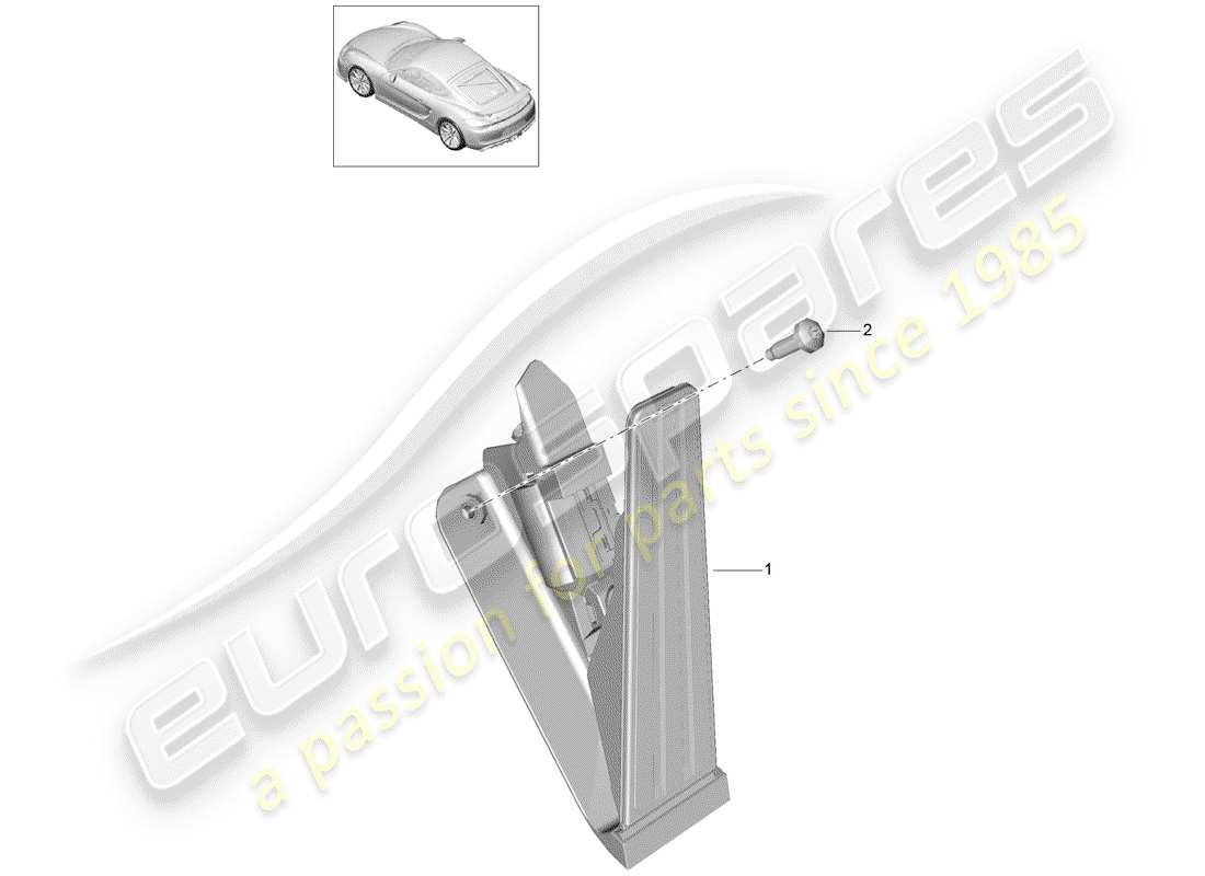 porsche 2016 (981 cayman gt4) pedals part diagram