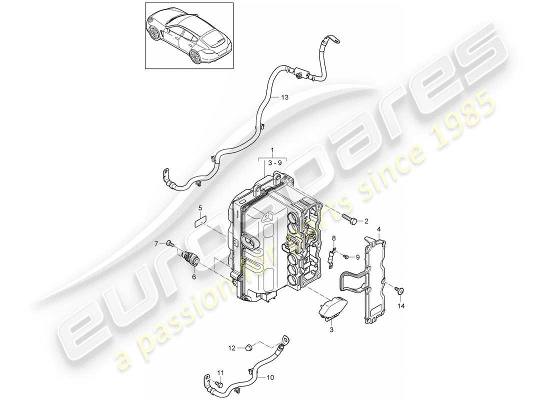 porsche 2016 (panamera 970) power and control electronics- part diagram